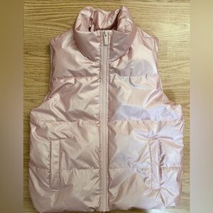 Abercrombie Kids Pink Shine Puffer Vest fleece lined size 13/14
